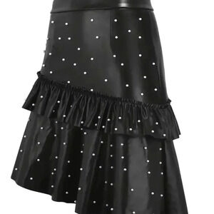 Beaded Ruffle Asymmetrical Hem Skirts